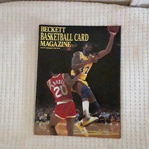 Vintage 1990 Basketball Card Magazine L.A. Lakers Magic Johnson Little Yellowing